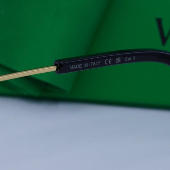 Bottega Veneta BV1241S 001 Cat Eye Sunglasses - Black/Gold/Grey - Picture 8 of 11